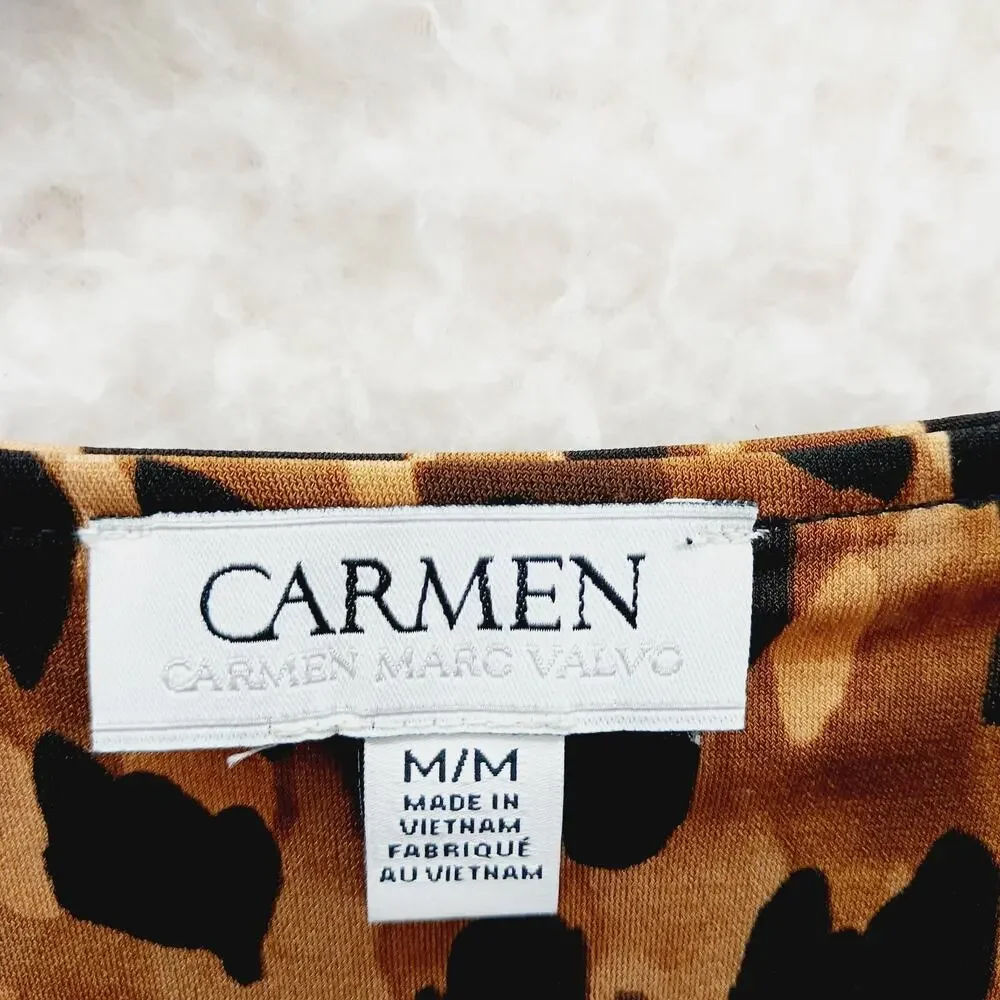 Blouse Leopard Animal Y2K Siren Glam Chic Bold Femme Going Out Top Luxe Size M - Picture 8 of 10